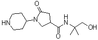 CAS 登录号：1263285-15-9, N-(2-羟基-1,1-二甲基乙基)-5-氧代-1-(4-哌啶基)-3-吡咯烷甲酰胺
