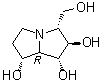 CAS # 126655-21-8, (1R,2R,3R,7R,7aR)-Hexahydro-3-(hydroxymethyl)-1H-pyrrolizine-1,2,7-triol, (-)-7-Epiaustraline, 7,7a-Diepialexine, 7-Epiaustraline, 7-epi-Australine
