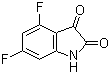 structure of CAS# 126674-93-9, 4,6-Difluoro-1H-indole-2,3-dione