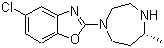 5-Chloro-2-[(5R)-hexahydro-5-methyl-1H-1,4-diazepin-1-yl]benzoxazole molecular structure (CAS 1266975-27-2)