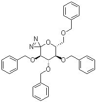 CAS # 126709-14-6, (5R,6R,7S,8R)-6,7,8-Tris(phenylmethoxy)-5-[(phenylmethoxy)methyl]-4-oxa-1,2-diazaspiro[2.5]oct-1-ene