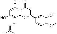 structure of CAS# 1268140-15-3, 5,7,3'-Trihydroxy-4'-methoxy-8-prenylflavanone