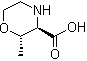 structure of CAS# 1268475-20-2, (2S,3R)-2-Methyl-3-morpholinecarboxylic acid