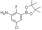 structure of CAS# 1269232-96-3, 5-氯-2-氟-3-(4,4,5,5-四甲基-1,3,2-二氧硼杂环戊烷-2-基)苯胺