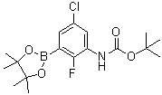 structure of CAS# 1269440-69-8, N-[5-氯-2-氟-3-(4,4,5,5-四甲基-1,3,2-二氧硼杂环戊烷-2-基)苯基]氨基甲酸叔丁酯