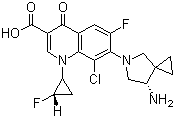 CAS # 127254-12-0, Sitafloxacin, 7-[(4S)-4-Amino-6-azaspiro[2.4]heptan-6-yl]-8-chloro-6-fluoro-1-[(2S)-2-fluorocyclopropyl]-4-oxoquinoline-3-carboxylic acid