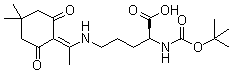 CAS # 1272755-14-2, N5-[1-(4,4-Dimethyl-2,6-dioxocyclohexylidene)ethyl]-N2-[(1,1-dimethylethoxy)carbonyl]-L-ornithine