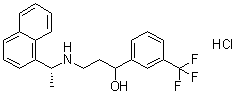 CAS # 1273259-50-9, alpha-[2-[[(1R)-1-(1-Naphthalenyl)ethyl]amino]ethyl]-3-(trifluoromethyl)benzenemethanol hydrochloride (1:1)