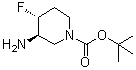(3R,4R)-rel-3-Amino-4-fluoro-1-piperidinecarboxylic acid 1,1-dimethylethyl ester molecular structure (CAS 1273567-30-8)