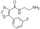N-(2-Aminoethyl)-5-(3-fluorophenyl)-4-thiazolecarboxamide molecular structure (CAS 127500-84-9)
