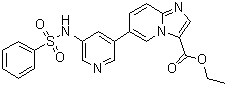 structure of CAS# 1276110-06-5, 6-[5-[(苯磺酰基)氨基]-3-吡啶基]咪唑并[1,2-a]吡啶-3-羧酸乙酯