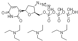 CAS # 127753-52-0, 3'-Azido-3'-deoxythymidine 5'-(tetrahydrogen triphosphate) compd. with N,N-diethylethanamine (1:3)