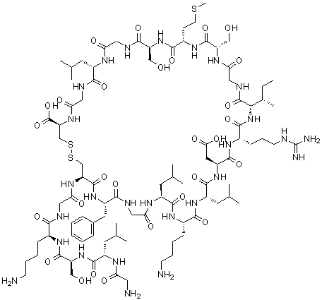 structure of CAS# 127869-51-6, Human C-type natriuretic peptide(1-22)