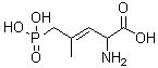 structure of CAS# 127910-31-0, (3E)-2-氨基-4-甲基-5-膦酰-3-戊烯酸