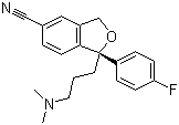 structure of CAS# 128196-02-1, (R)-西酞普兰