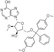 structure of CAS# 128219-84-1, 5'-O-[二(4-甲氧基苯基)苯基甲基]-2'-O-甲基肌苷