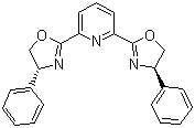 structure of CAS# 128249-70-7, 2,6-Bis[(4R)-4-phenyl-2-oxazolinyl]pyridine