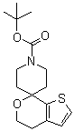 structure of CAS# 1283095-48-6, 4',5'-Dihydro-spiro[piperidine-4,7'-[7H]thieno[2,3-c]pyran]-1-carboxylic acid 1,1-dimethylethyl ester