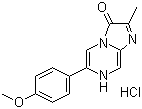 structure of CAS# 128322-44-1, 6-(4-Methoxyphenyl)-2-methyl-3,7-dihydroimidazo[1,2-a]pyrazin-3(7H)-one hydrochloride