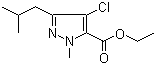 CAS 登录号：128537-44-0, 4-氯-3-异丁基-1-甲基吡唑-5-甲酸乙酯
