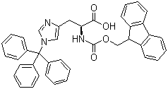 CAS 登录号：128545-09-5, N-FMOC-3-三苯甲基-L-组氨酸, N-芴甲氧羰基-3-三苯甲基-L-组氨酸