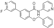 structure of CAS# 1285515-21-0, 5-(2-Fluoro-4-pyridinyl)-2-(phenylmethoxy)-N-3-pyridinylbenzamide
