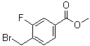 structure of CAS# 128577-47-9, 4-(Bromomethyl)-3-fluorobenzoic acid methyl ester