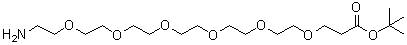 CAS # 1286281-32-0, 21-Amino-4,7,10,13,16,19-hexaoxaheneicosanoic acid 1,1-dimethylethyl ester