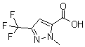 structure of CAS# 128694-63-3, 1-Methyl-3-(trifluoromethyl)-1H-pyrazole-5-carboxylic acid