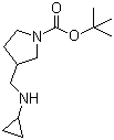 structure of CAS# 1289387-40-1, 3-[(环丙基氨基)甲基]-1-吡咯烷甲酸叔丁酯