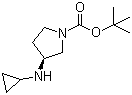 structure of CAS# 1289585-23-4, (3S)-3-(环丙基氨基)-1-吡咯烷甲酸叔丁酯