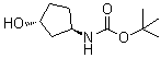 structure of CAS# 1290191-64-8, N-[(1R,3R)-3-羟基环戊基]氨基甲酸叔丁酯
