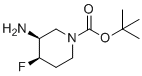 (3S,4R)-tert-butyl 3-amino-4-fluoropiperidine-1-carboxylate molecular structure (CAS 1290191-73-9)