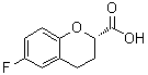 structure of CAS# 129101-36-6, (S)-6-氟-3,4-二氢-2H-1-苯并吡喃-2-羧酸
