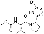 CAS 登录号：1292836-05-5, N-[(1S)-1-[[(2S)-2-(5-溴-1H-咪唑-2-基)-1-吡咯烷基]羰基]-2-甲基丙基]氨基甲酸甲酯