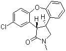 trans-(+/-)-11-Chloro-2,3,3a,12b-tetrahydro-2-methyl-1H-dibenz[2,3:6,7]oxepino[4,5-c]pyrrol-1-one molecular structure (CAS 129385-59-7)