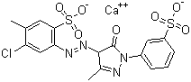 CAS # 129423-54-7, Pigment Yellow 191, C.I. 18795, Pigment Brilliant Yellow HGR, 4-Chloro-2-[[4,5-dihydro-3-methyl-5-oxo-1-(3-sulfophenyl)-1H-pyrazol-4-yl]azo]-5-methylbenzenesulfonic acid calcium salt (1:1)