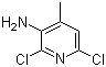 structure of CAS# 129432-25-3, 2,6-Dichloro-4-methyl-3-aminopyridine