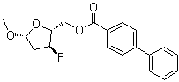 CAS 登录号：129468-51-5, 甲基 2,3-二脱氧-3-氟-beta-D-赤式-呋喃戊糖苷 [1,1'-联苯]-4-羧酸酯