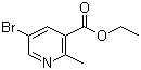 structure of CAS# 129477-21-0, 5-溴-2-甲基-3-吡啶羧酸乙酯