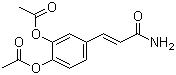 structure of CAS# 129488-34-2, 3-[3,4-双(乙酰氧基)苯基]-2-丙烯酰胺