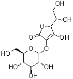 structure of CAS# 129499-78-1, 2-O-alpha-D-Glucopyranosyl-L-ascorbic acid