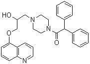 CAS # 129716-58-1, Dofequidar, 1-[4-[2-Hydroxy-3-(5-quinolinyloxy)propyl]-1-piperazinyl]-2,2-diphenylethanone, 4-(Diphenylacetyl)-alpha-[(5-quinolinyloxy)methyl]-1-piperazineethanol