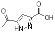 structure of CAS# 1297537-45-1, 5-Acetyl-1H-pyrazole-3-carboxylic acid