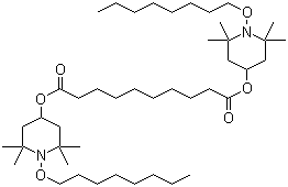 structure of CAS# 129757-67-1, Bis-(1-octyloxy-2,2,6,6-tetramethyl-4-piperidinyl) sebacate