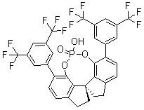 structure of CAS# 1297613-76-3, (11aR)-3,7-Bis[3,5-bis(trifluoromethyl)phenyl]-10,11,12,13-tetrahydro-5-hydroxy-diindeno[7,1-de:1',7'-fg][1,3,2]dioxaphosphocin 5-oxide