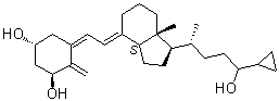 structure of CAS# 129831-99-8, (1alpha,3beta,5Z,7E)-24-Cyclopropyl-9,10-secochola-5,7,10(19)-triene-1,3,24-triol
