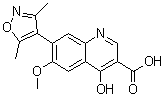 CAS # 1300031-58-6, 7-(3,5-Dimethyl-4-isoxazolyl)-4-hydroxy-6-methoxy-3-quinolinecarboxylic acid