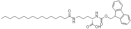 CAS # 1301706-41-1, N2-[(9H-Fluoren-9-ylmethoxy)carbonyl]-N5-(1-oxohexadecyl)-L-ornithine