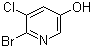 structure of CAS# 130284-56-9, 6-Bromo-5-chloro-3-pyridinol